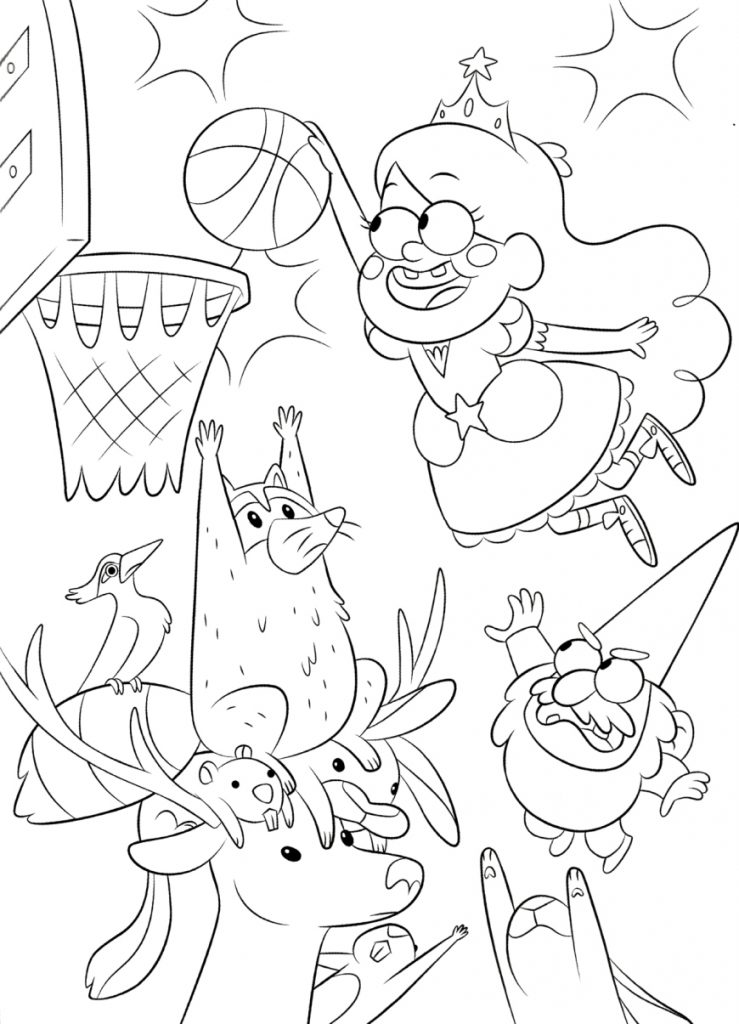 Gravity Falls Basketball Coloring Pages