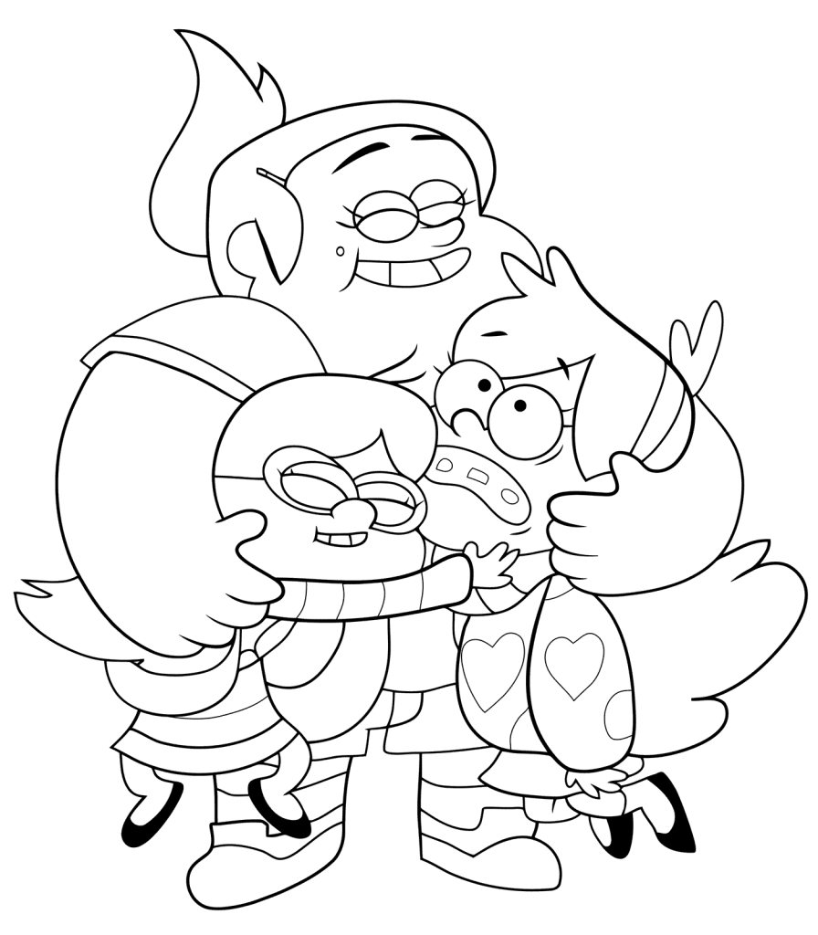 Gravity Falls Characters Coloring Pages