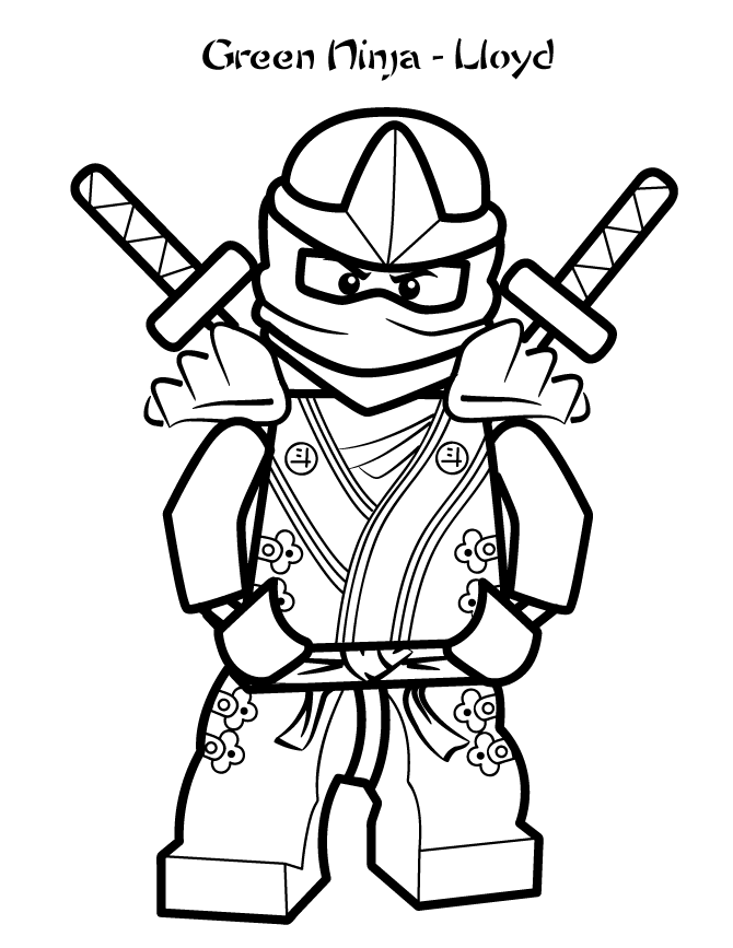 Green Ninja - Lego Ninjago Coloring Pages