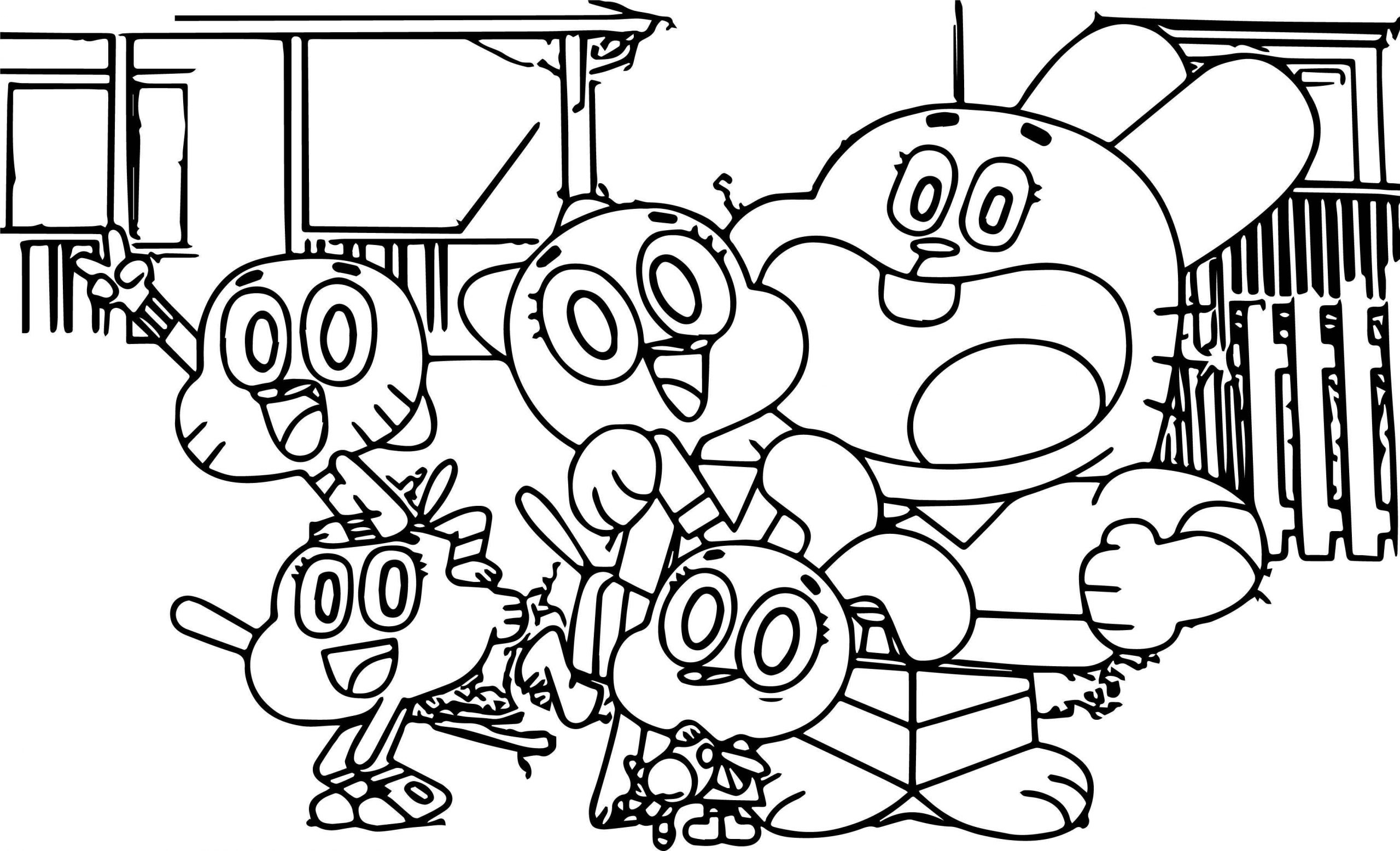 Gumball Characters Coloring Pages