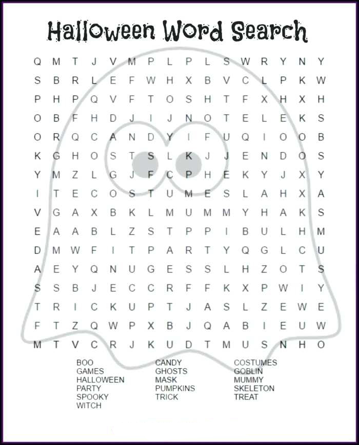 Halloween - Third Grade Word Search