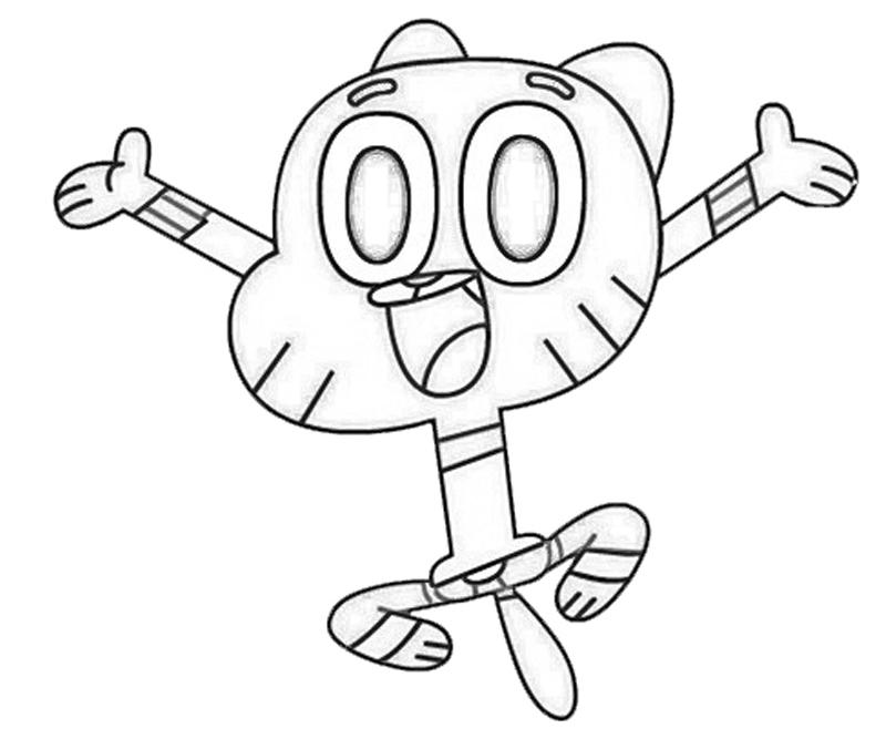 Happy Gumball Coloring Pages