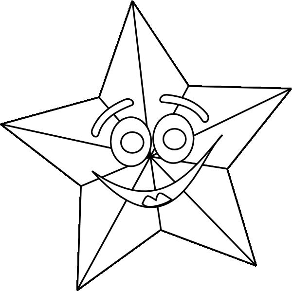 Happy Star Coloring Page