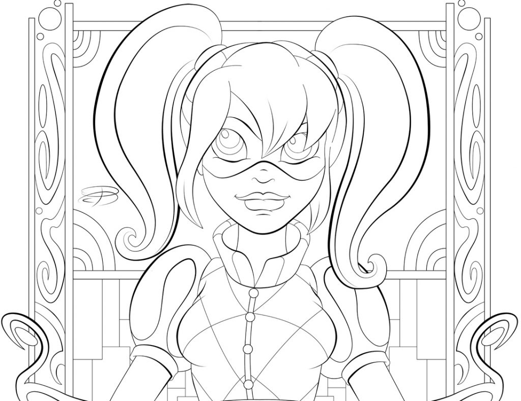 Harley Quinn DC Girls Coloring Pages