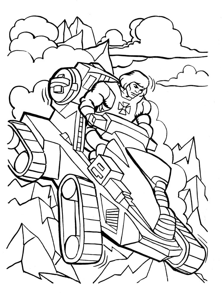 He Man Riding Coloring Page