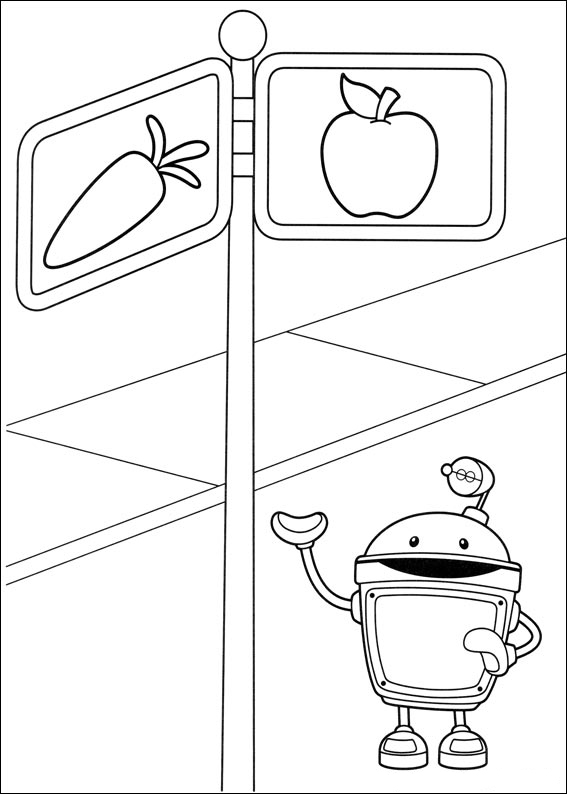 Healthy Eating Bot Team Umizoomi Coloring Pages