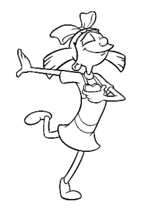 Helga Dancing Hey Arnold Coloring Pages