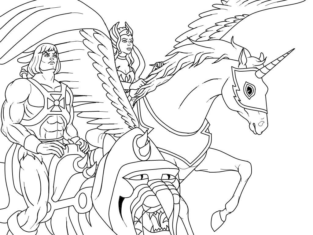 Heman And Shera Coloring Pages