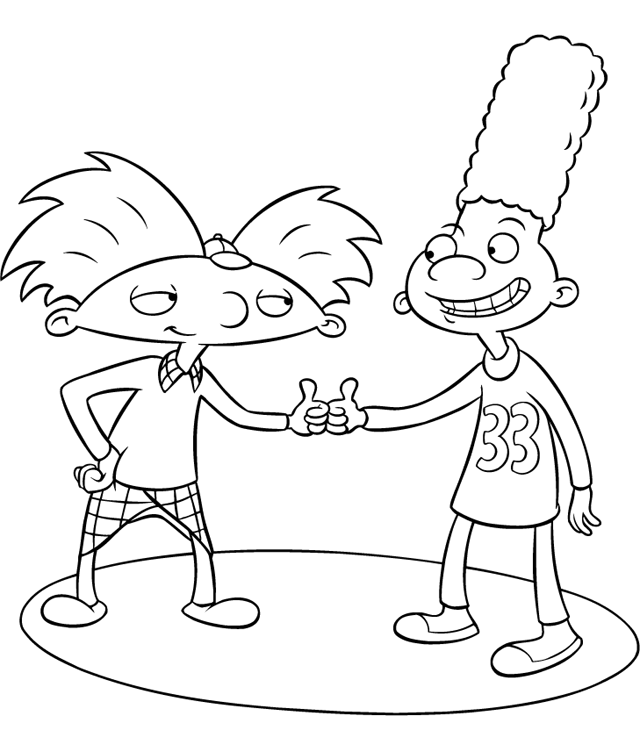 Hey Arnold And Gerald Coloring Pages