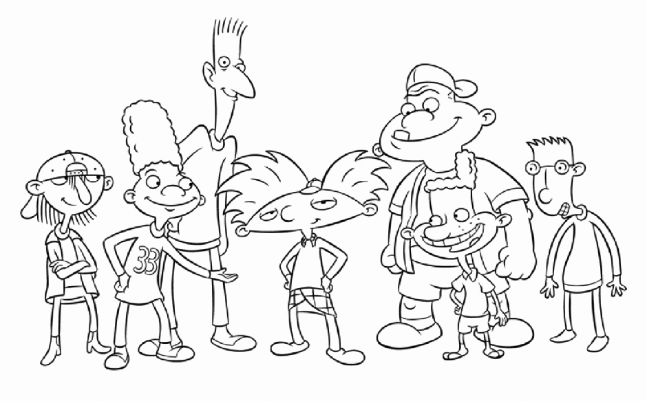 Hey Arnold Characters Coloring Pages