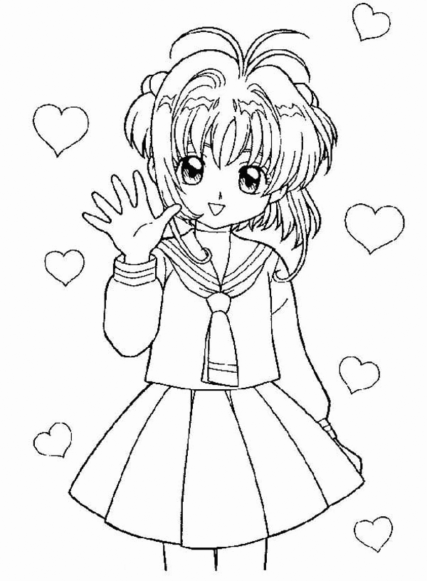 Hi Sakura Coloring Page