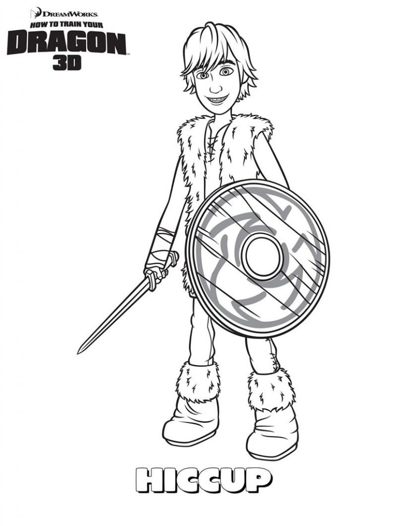 Hiccup - How to Train Your Dragon Coloring Page