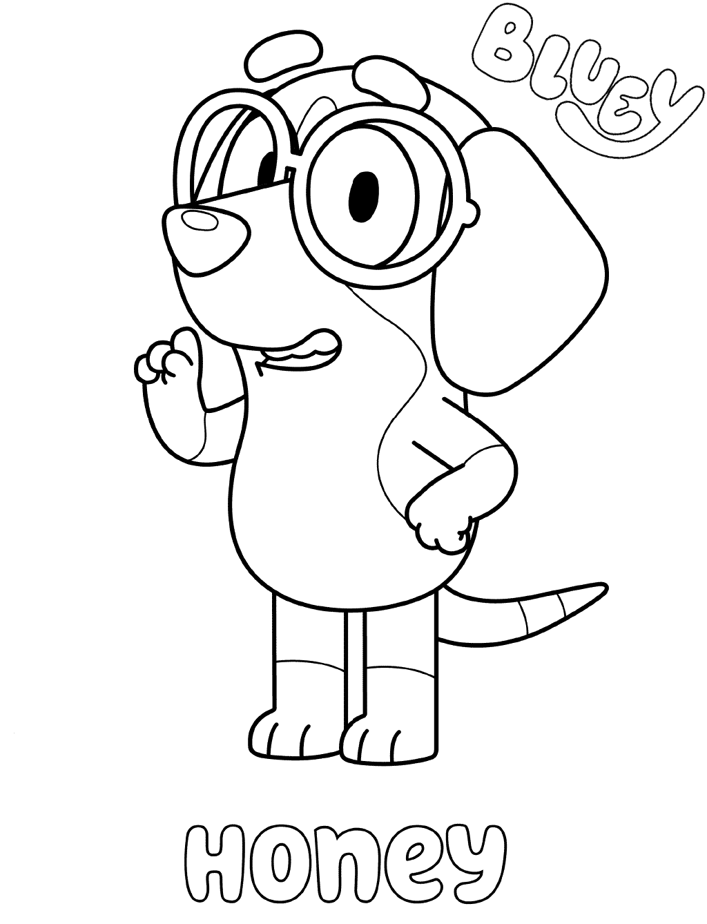 Honey Bluey Coloring Pages