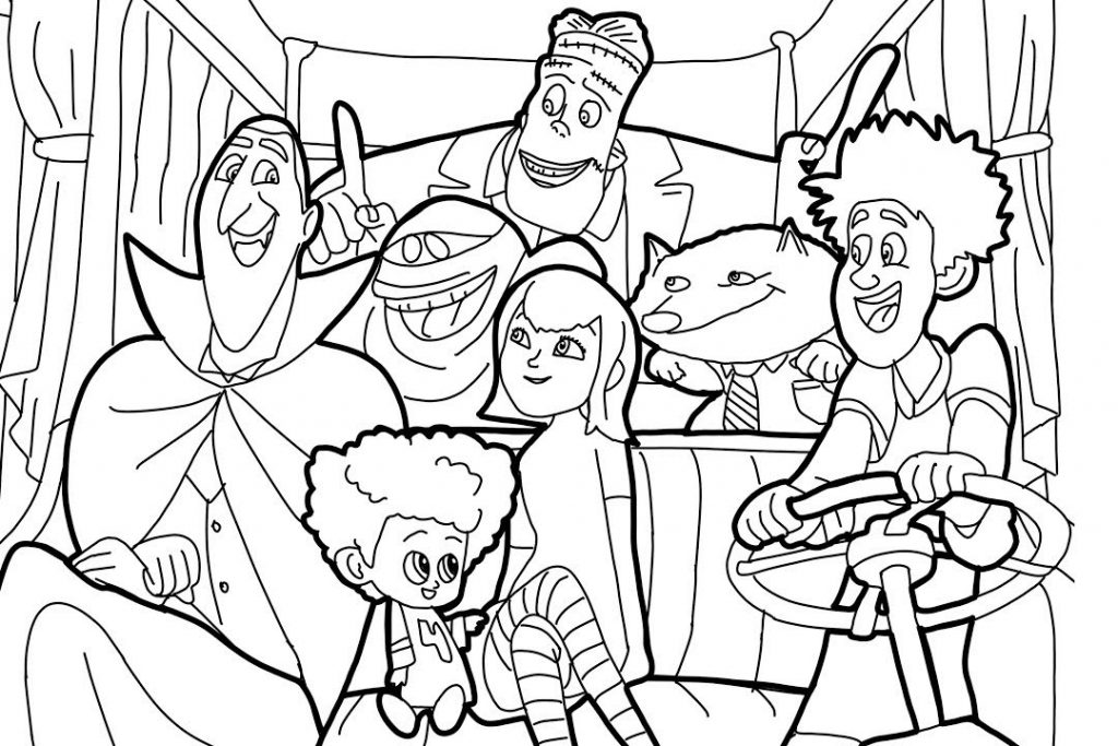 Hotel Transylvania Characters Coloring Pages