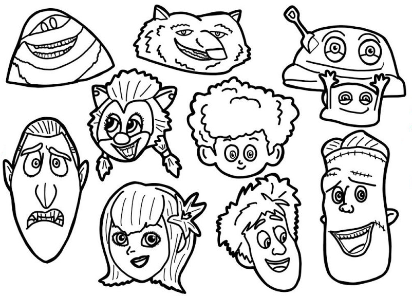 Hotel Transylvania Coloring Page Characters