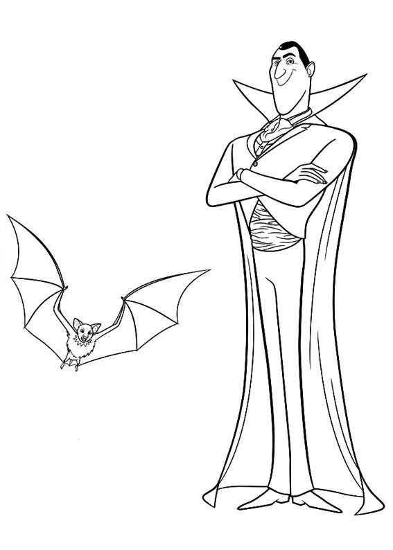 Hotel Transylvania Coloring Pages Drac