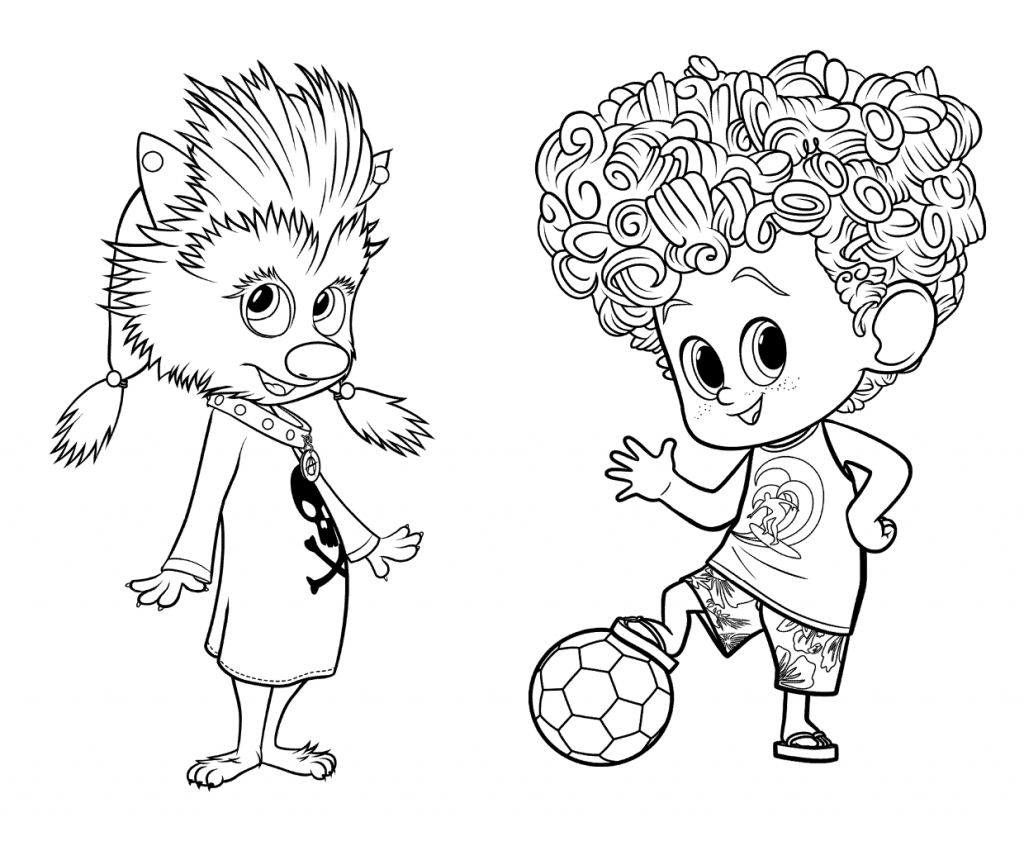 Hotel Transylvania Coloring Pages Winnie and Dennis