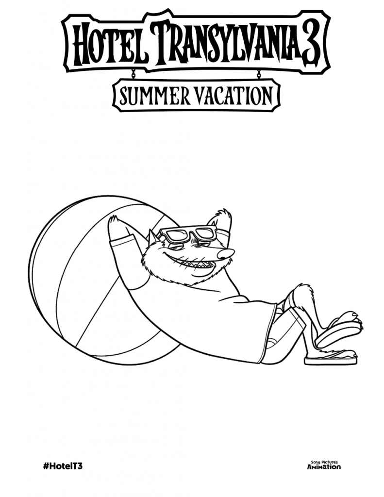 Hotel Transylvania Summer Vacation Coloring Pages