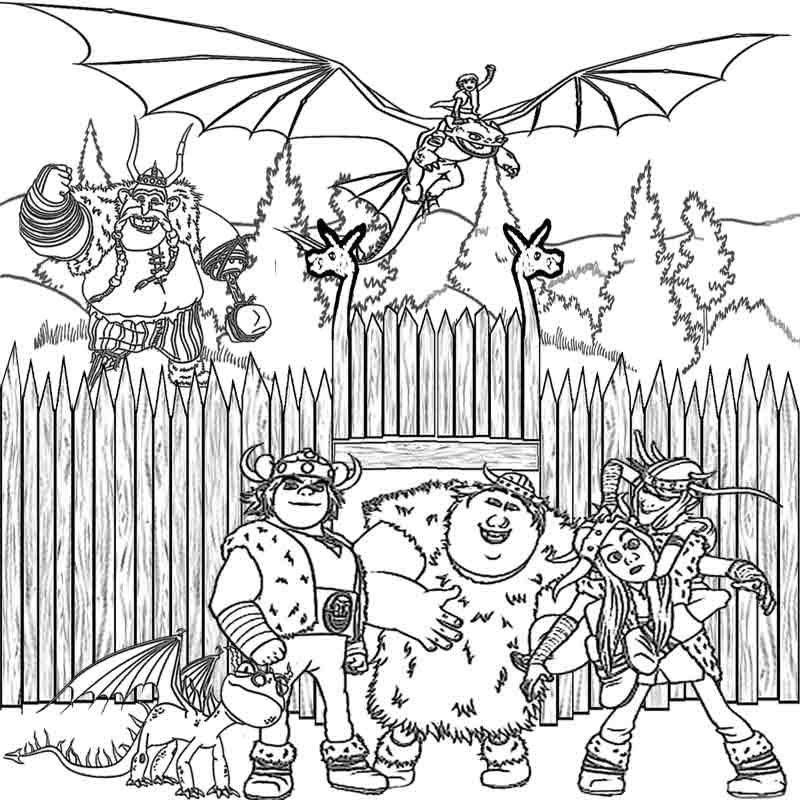 How to Train Your Dragon Coloring Pages