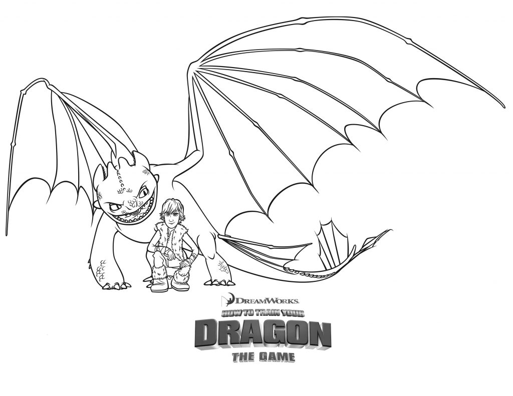 How to Train Your Dragon Game Coloring Page