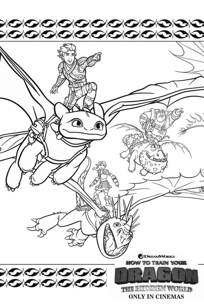 How to Train Your Dragon Movie Coloring Page