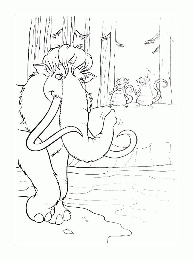 Ice Age Coloring Page to Print