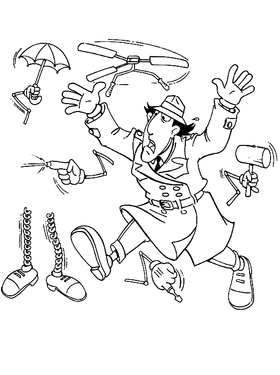 Inspector Gadget Parts Coloring Page