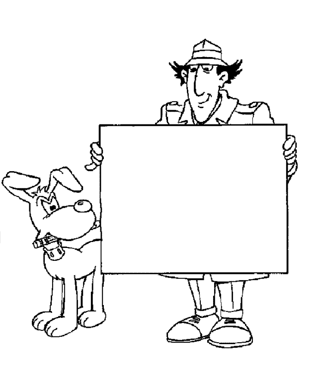 Inspector Gadget Sign Coloring Page