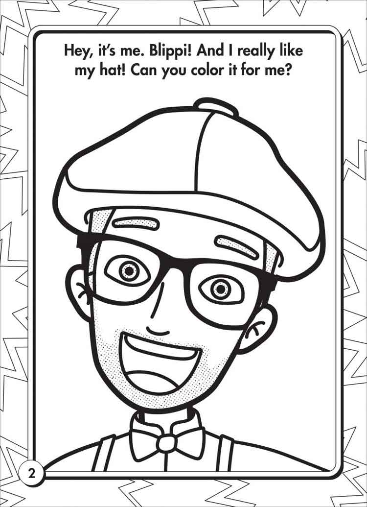 Its Me Blippi Coloring Page