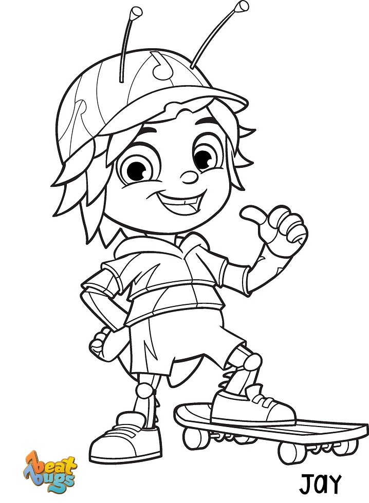 Jay Beat Bugs Coloring Pages