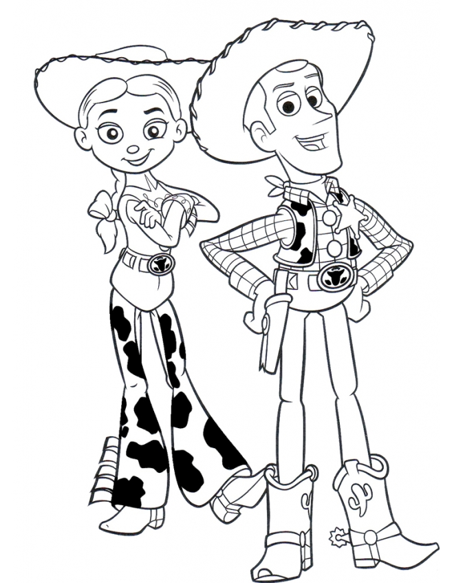 Jessie And Woody Coloring Page