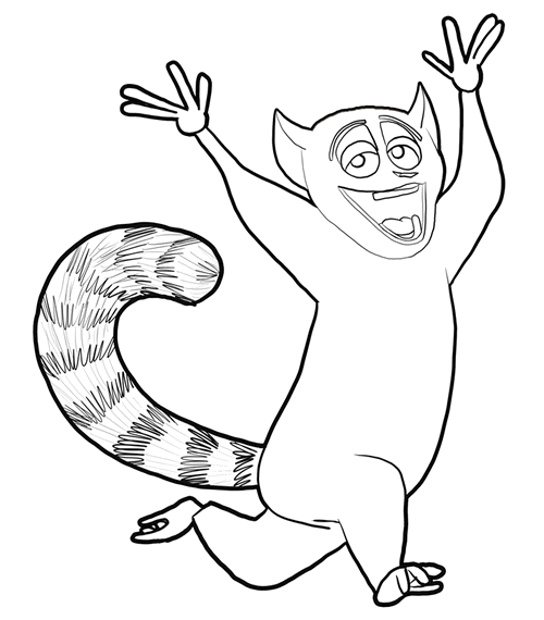 Julien - Madagascar Coloring Pages