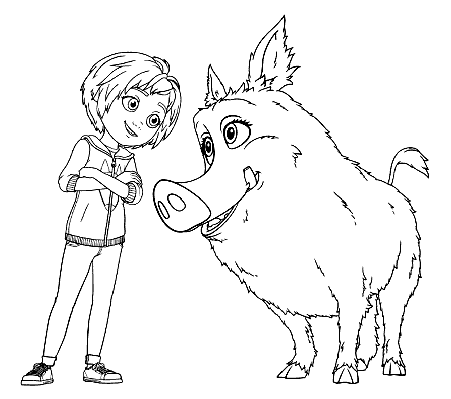 June and Greta - Wonder Park Coloring Pages