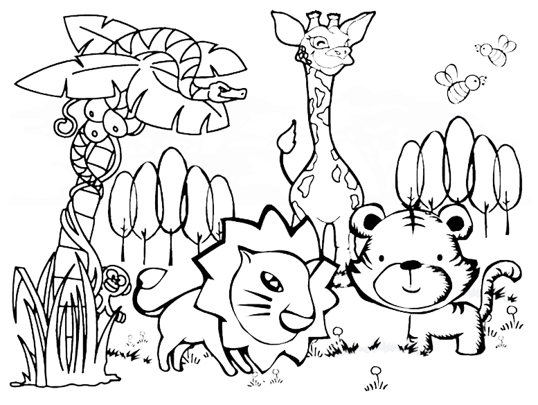 Jungle Coloring Pages