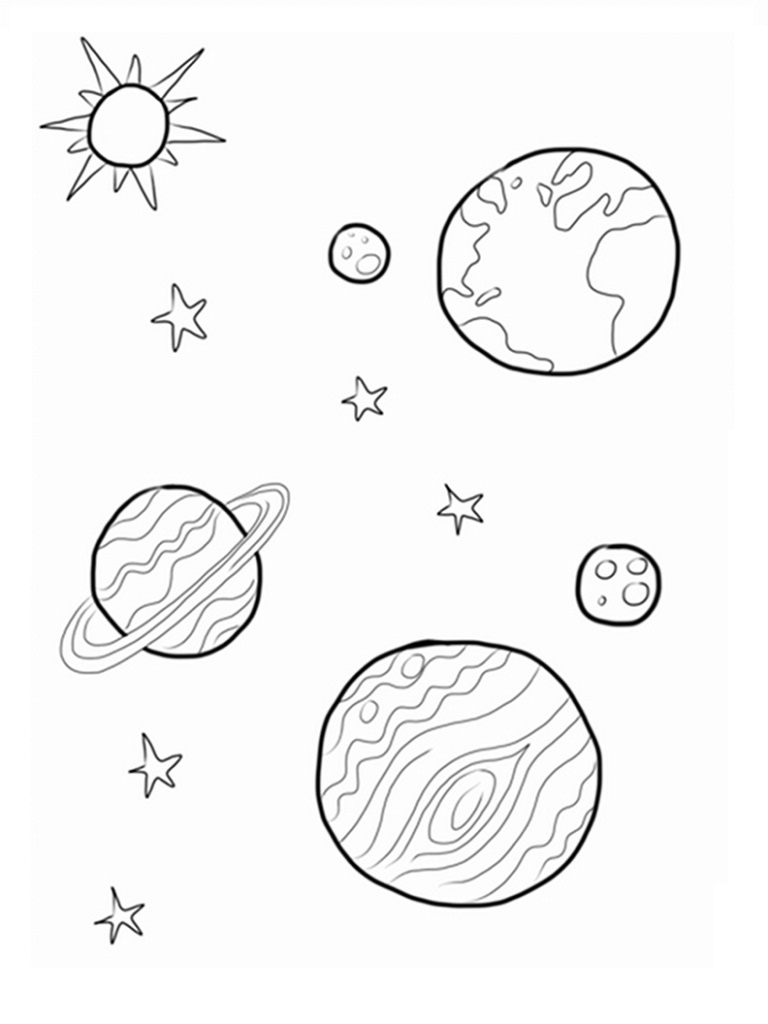 Jupiter And Planets Coloring Pages