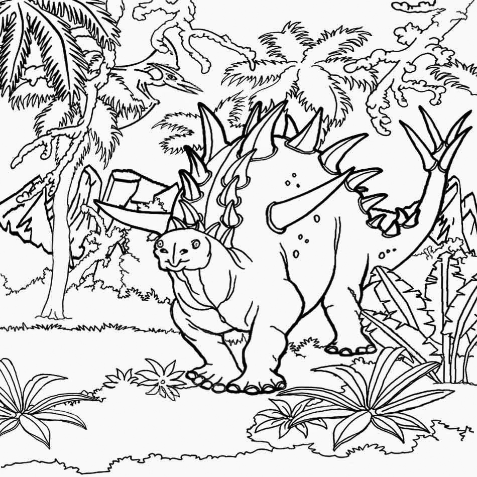 Jurassic Forest Coloring Page