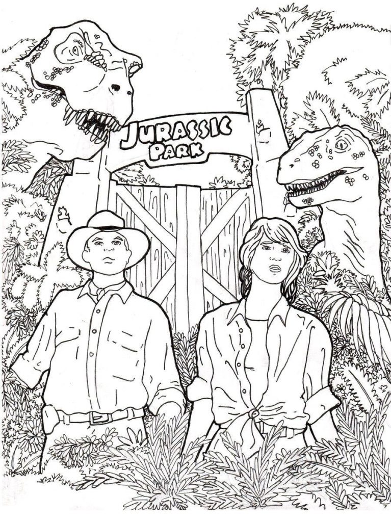 Jurassic World Movie Coloring Pages Free