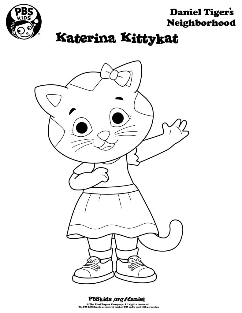 Katerina Kittykat - Daniel Tiger Coloring Pages