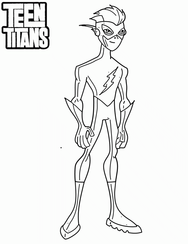 Kid Flash Coloring Page