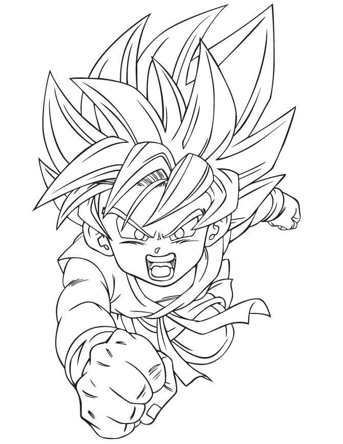 Kid Goku - Dragonball Coloring Pages