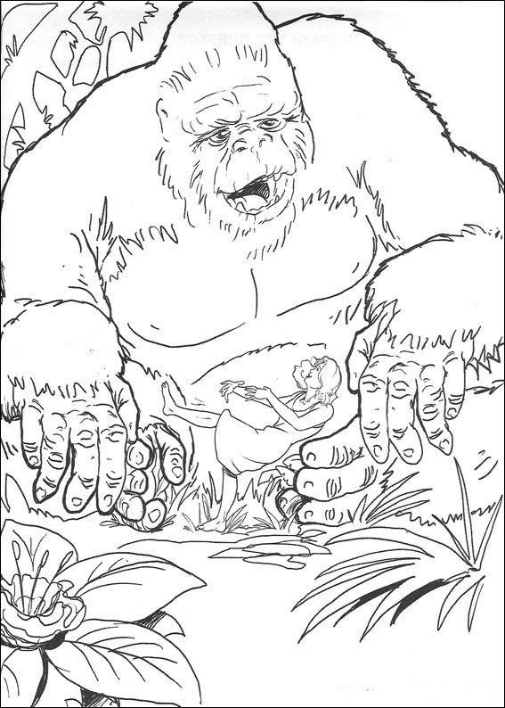 King Kong And Ann Darrow Coloring Page