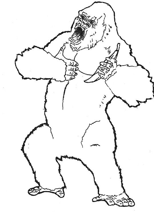 King Kong Coloring Page