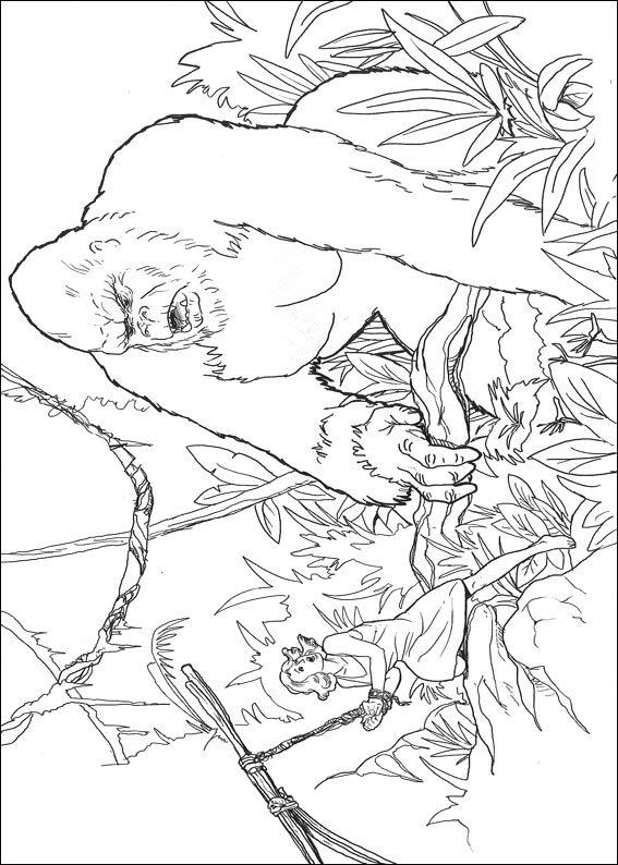 King Kong Meets Ann Coloring Page