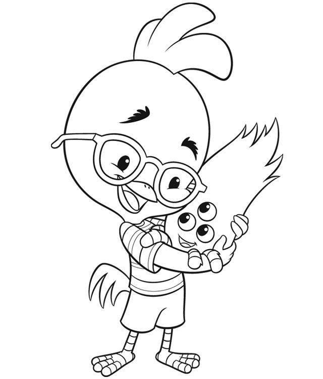 Kirby And Chicken Little Coloring Pages