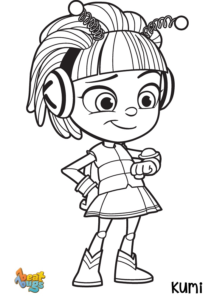 Kumi Beat Bugs Coloring Pages