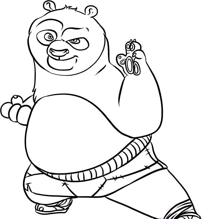 Kung Fu Panda Coloring Pages For Kids