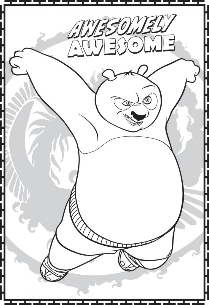 Kung Fu Panda Coloring Pages Kids
