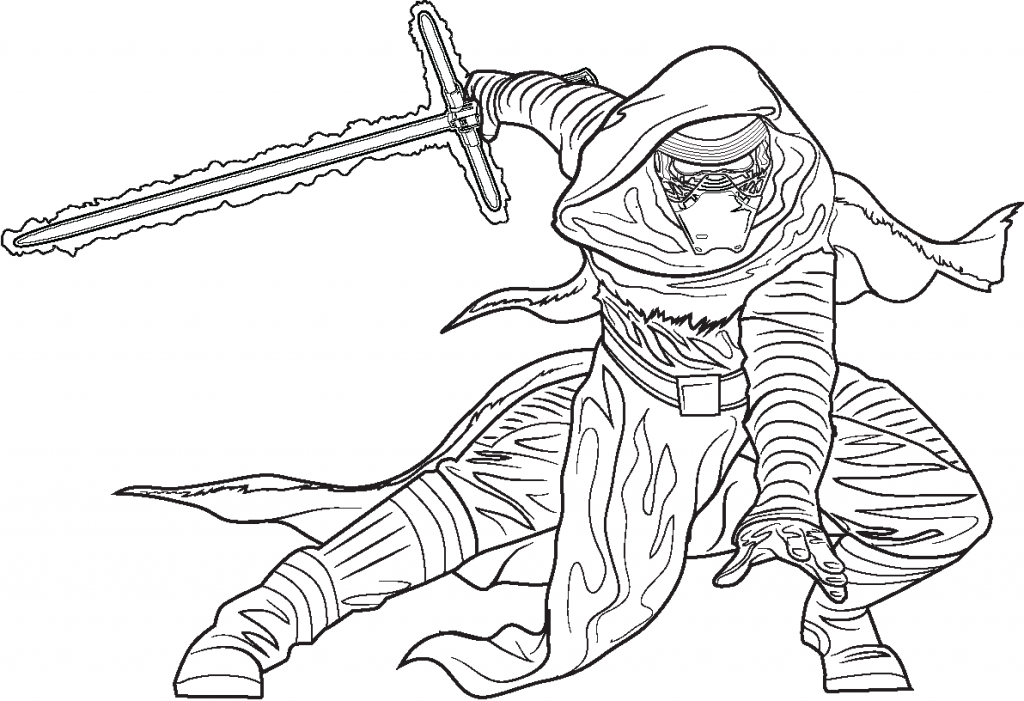 Kylo Ren Printable Coloring Pages