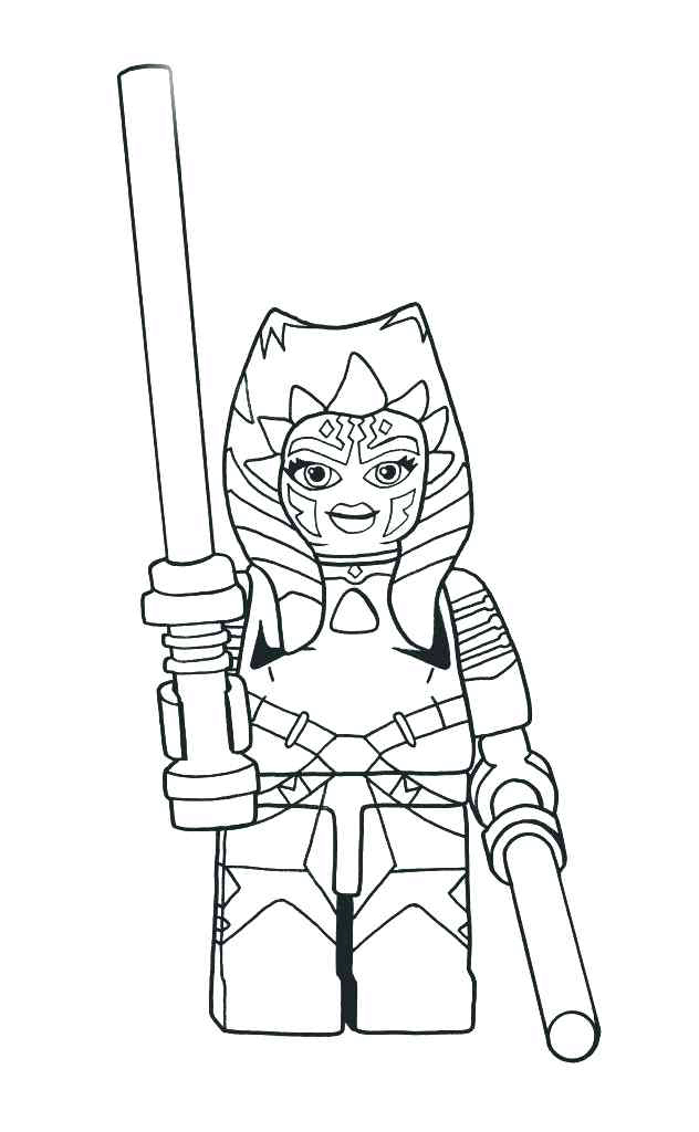 Lego Ahsoka Tano Coloring Page