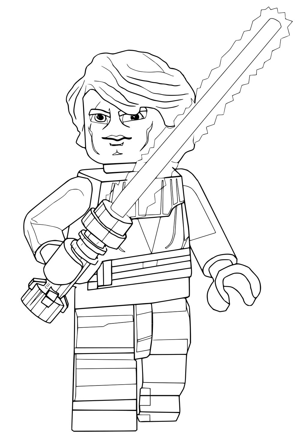 Lego Anakin Skywalker Coloring Page